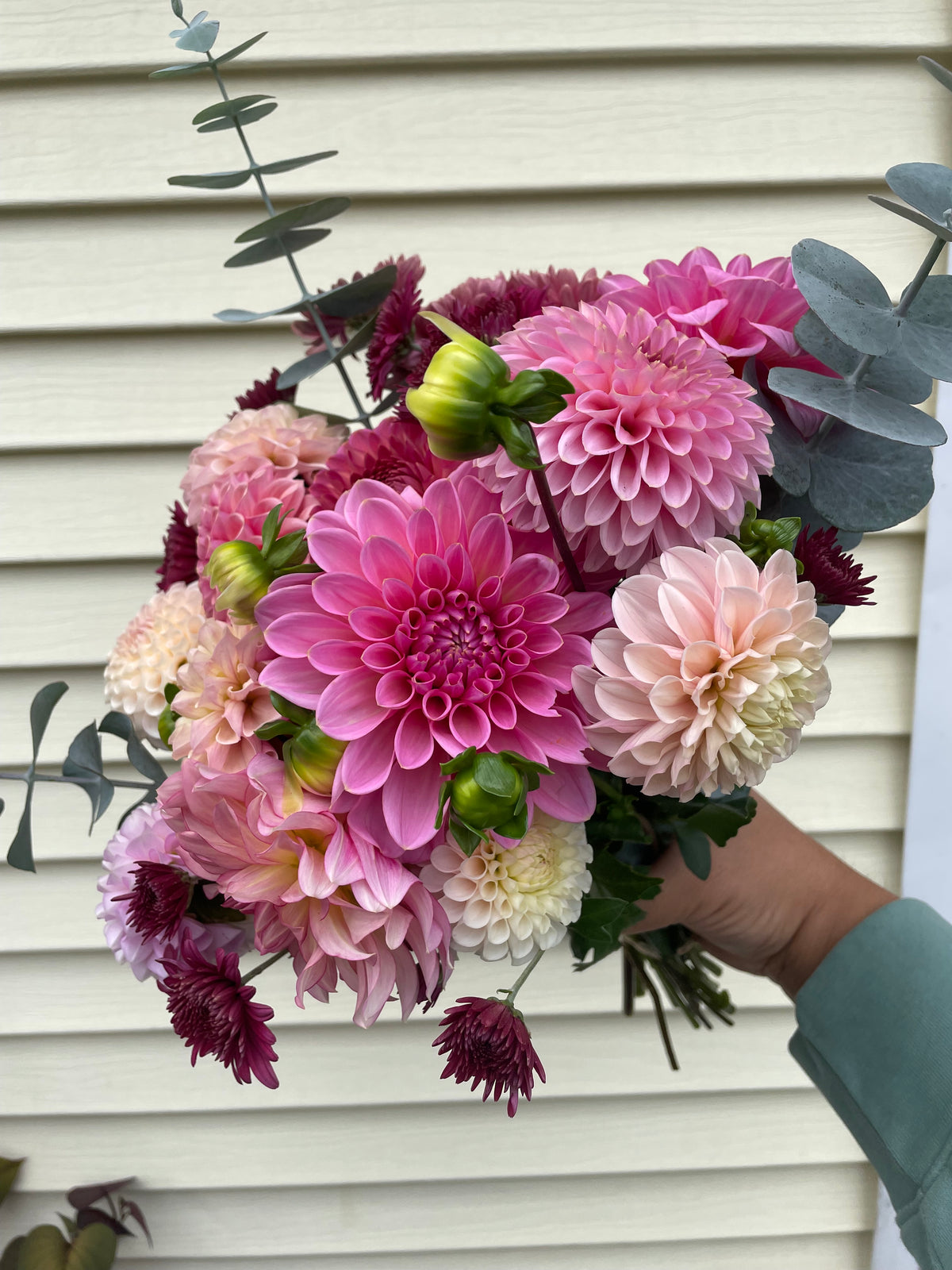 Dahlia & Eucalyptus Bouquet